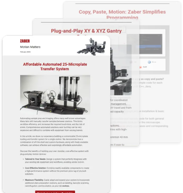 Motion Matters eNewsletter preview card