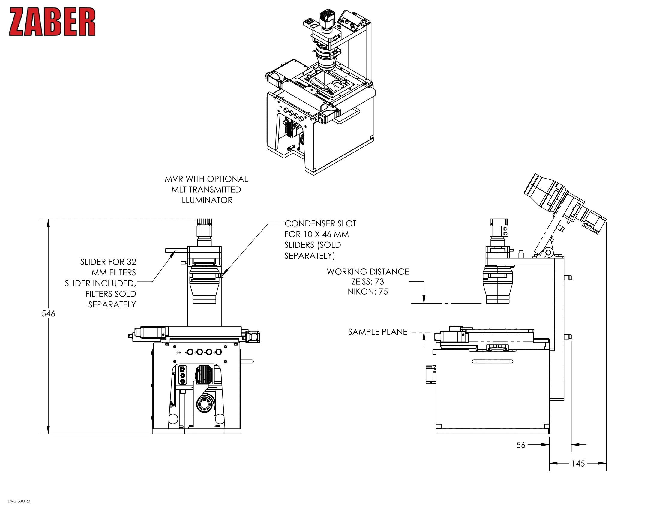 Drawing dimensions-drawing-MVR-3