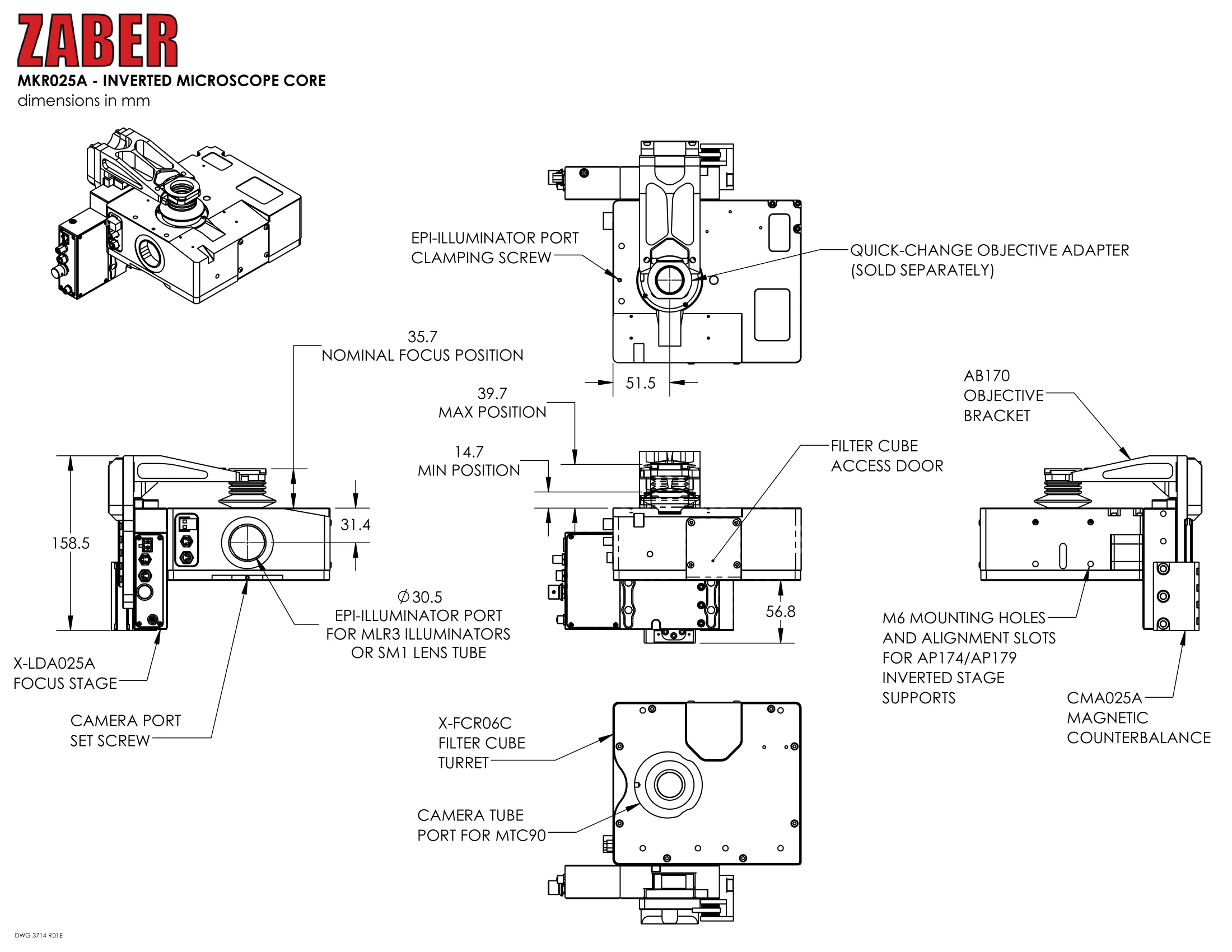 Drawing dimensions-MKR025A