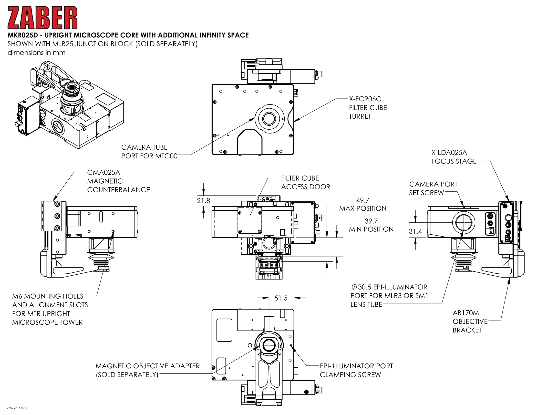 Drawing dimensions-MKR025D
