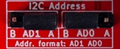 Jumper position for address AB