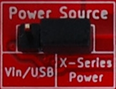 Jumper position to power from the X-Series