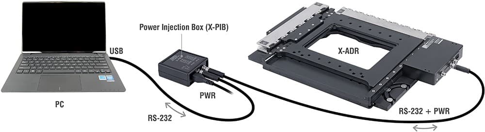 Photo instructions to connect the X-ADR-AE