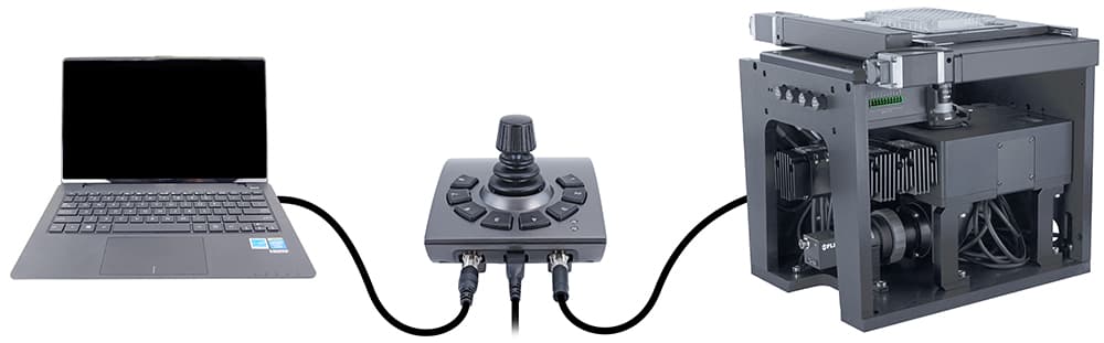 Photo instructions of Daisy-Chaining Microscope