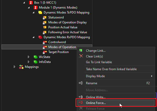 Op Mode Online Force