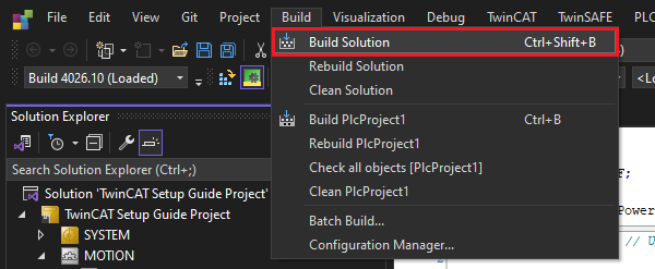 Build Solution Button
