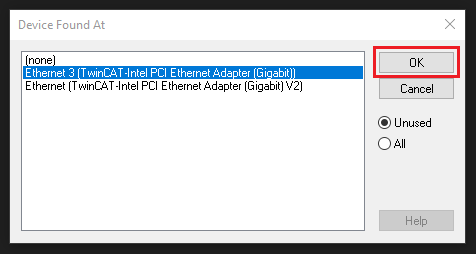Network Card Selection