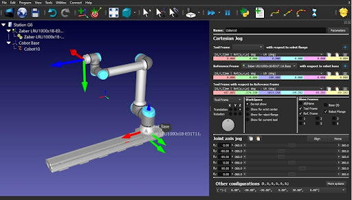 LRU 7th Axis in RoboDK Virtual Environment