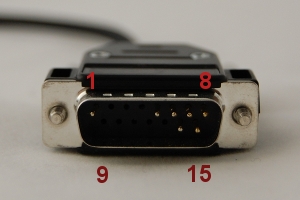 T4 DB15 male connector annotated 300 noAD
