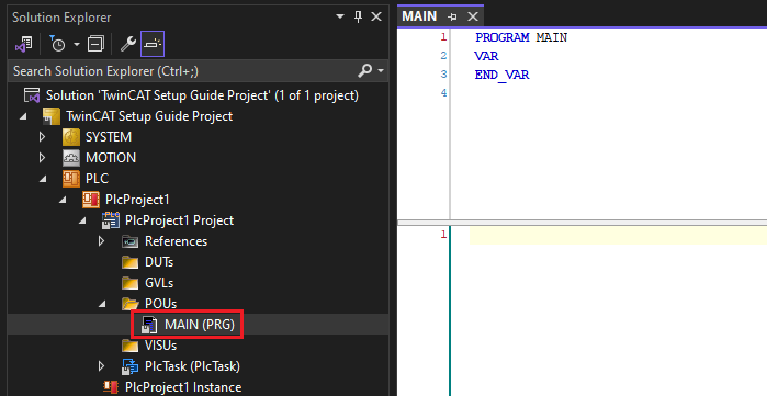 PLC Project Main POU