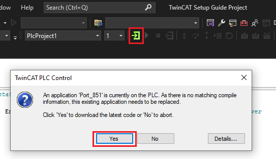 PLC Project Login Button