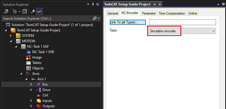 NC Axis Simulation Encoder