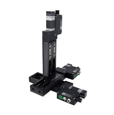 3 X-LRM-E linear stages mounted in XYZ configuration