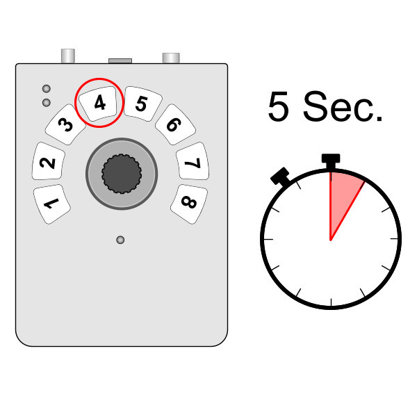 Press and hold button 4 on the X-JOY3 joystick controller for five seconds, then release it to rotate the X-MOR to switch to the next objective. This behavior is configurable using the Zaber Launcher Joystick app.