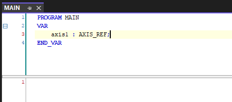 PLC Project AXIS_REF Variable
