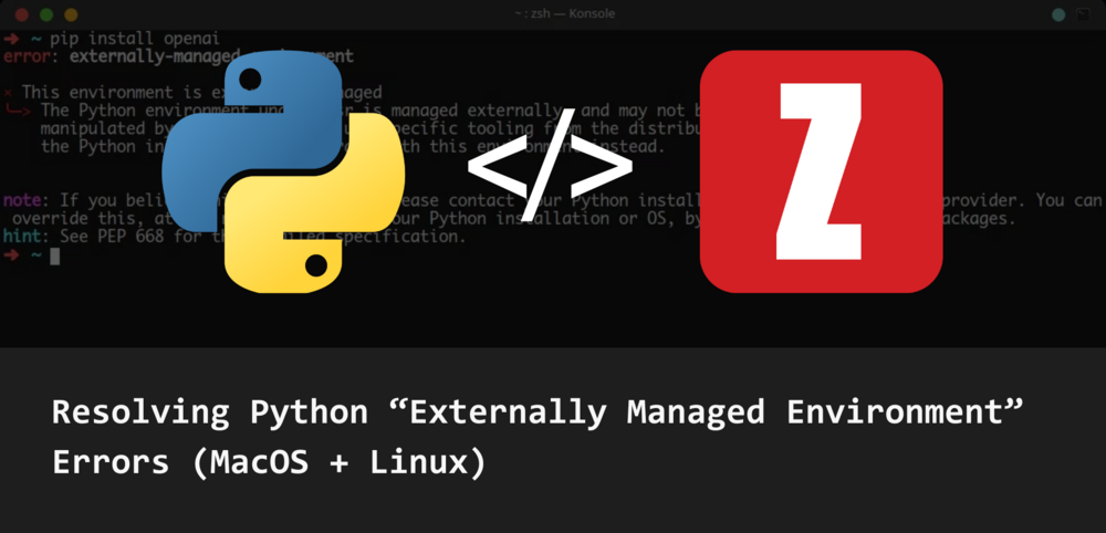 python externally manage environment error