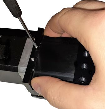 To reinstall the dust cover, simply slide the cover back into place and tighten the two M3 set screws on the motor end plate using a 1.5 mm hex key.