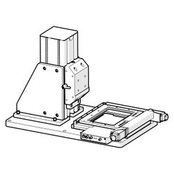Mount the XY stage. X-ASR100 pictured. The mounting procedure for the stage will vary depending on the specific stage mode. Please refer to the documentation for your specific stage.
