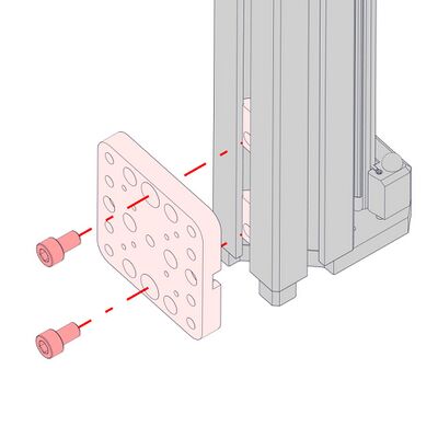 Attach the AP191 adaptor plate using 2 x M6 x 10 screws.