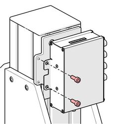 Screw the X-LCA4 controller to the AP261 mounting bracket.