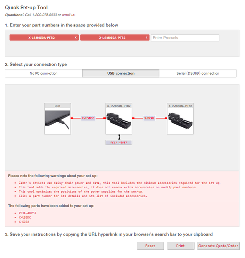 Quick Set-Up Tool