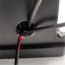 Feed the power cable through the rear of the MVR frame.