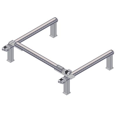 Place the Y-axis stage on top of the two AP201 plates with the connector end closest to the X-axis 1 stage, on the longer of the two plates.