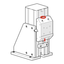 Extend the fine positioning screw to provide room for both positive and negative position adjustment.