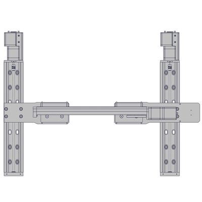Using the manual control knob for axis 1 or 2, move the X-axis stages along their travel to mid-travel.