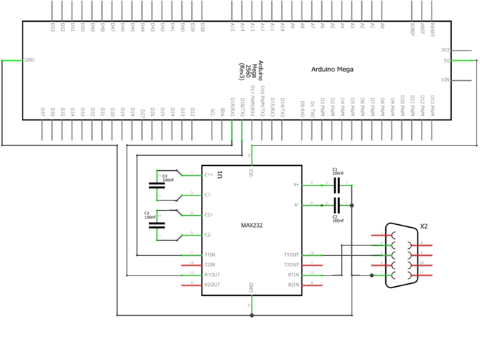 RS232 level converter schematic