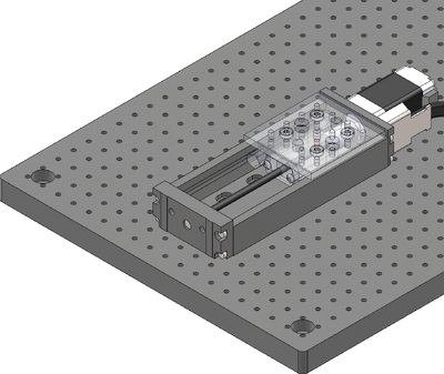 Firmly tighten down all fasteners mounting the X-axis stage.