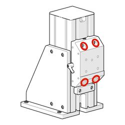Tighten the main mounting block retention screws.
