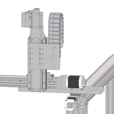 An LRT Z-axis stage and cable guide assembly mounted with an AB210 bracket is shown here.