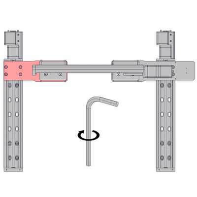 Move the X-axis stages to the home end of travel. Firmly tighten the screws for the AP200 part 2 plate to the X-axis stage.