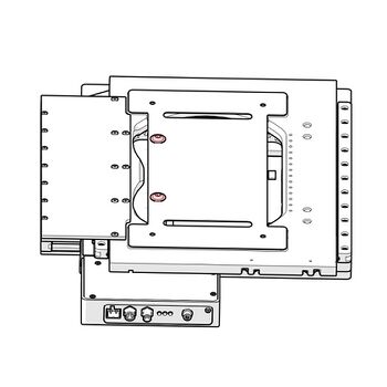 2. Use a 4 mm hex key to fasten the two M6 screws.