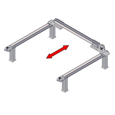 Home the lockstep group in Zaber Launcher, then move the X-axis stages throughout their travel ranges slowly using the manual control knob for axis 1 or 2. If the stages move well, move them at higher speeds using the Zaber software or the manual control knobs. See Troubleshooting if stages are not moving well together.