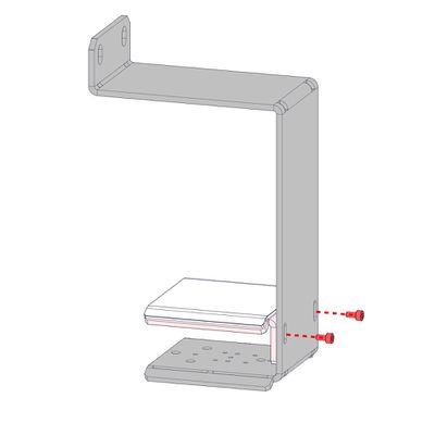 To install an AP241 slider, use 2 x M3 x 6 screws to mount the slider to the AP239 inverted cable guide support.