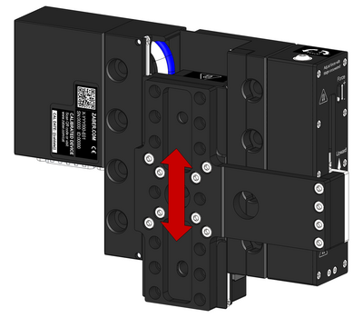 The adjustment screw may begin to unthread when decreasing the force. If the force indicator does not display minimum force, manually cycle the stage through it's travel range to decrease the counterbalance force.