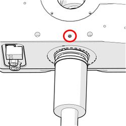 Tighten the retaining screw on the X-FCR06