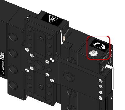 Adjust the counterbalance force by rotating the 2.5mm hex screw on top of the counterbalance. The screw will be easiest to adjust with the stage near it's topmost position. Adjust the force until the payload is neutrally balanced.