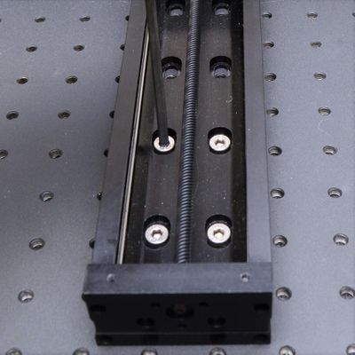 Snug the accessible mounting screws for all X-axis stages (those at the far end of travel). Note: These will be loosened again.