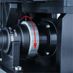 Tighten the lock ring to secure the camera.