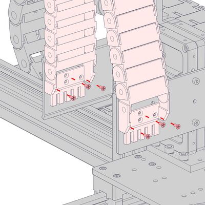 Install the cable guide by attaching the terminations to the AP235 and AP238 supports. See CG Cable Guide and Cable Assembly for details on assembling the cable guides and Cable Management for important information on securing cables.