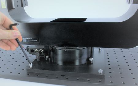 Before powering up the gimbal secure it to a mount surface via provided 4X M6 screws using 5mm hex key. Max torque specs required 6 N-m.