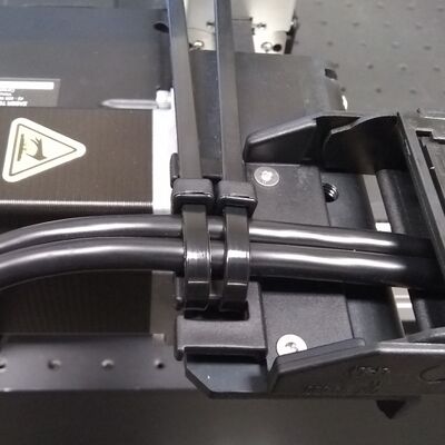 Use cable ties (provided in CGxxT kit) to loosely secure cables to the prongs on the CGxxT as shown, to restrict their motion.