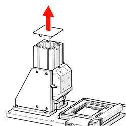Remove the top cap from the MTR support column.