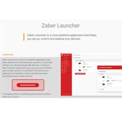 The Zaber Launcher download link will open a new page. Download the appropriate version for your operating system.