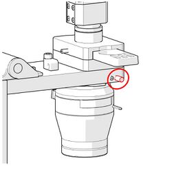 Tighten the condenser retaining knob. Connect the cable to a free illuminator channel connector on your X-LCA4 lighting controller.