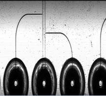 Squashed TDI scan image indicating trigger scaling needs adjustment