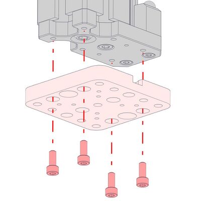 Attach the AP191 adaptor plate using 4 x M4 x 10 screws.